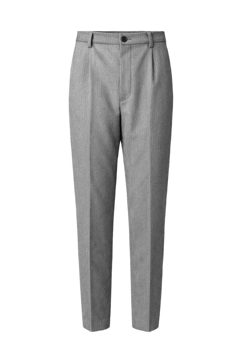 1990s Grey Wool Trousers - Front View