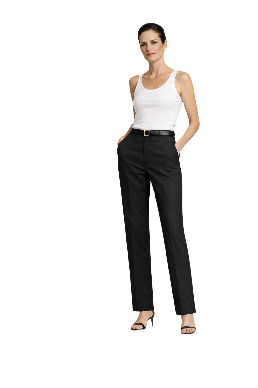 1990s Black Wool-Blend Trousers - Model