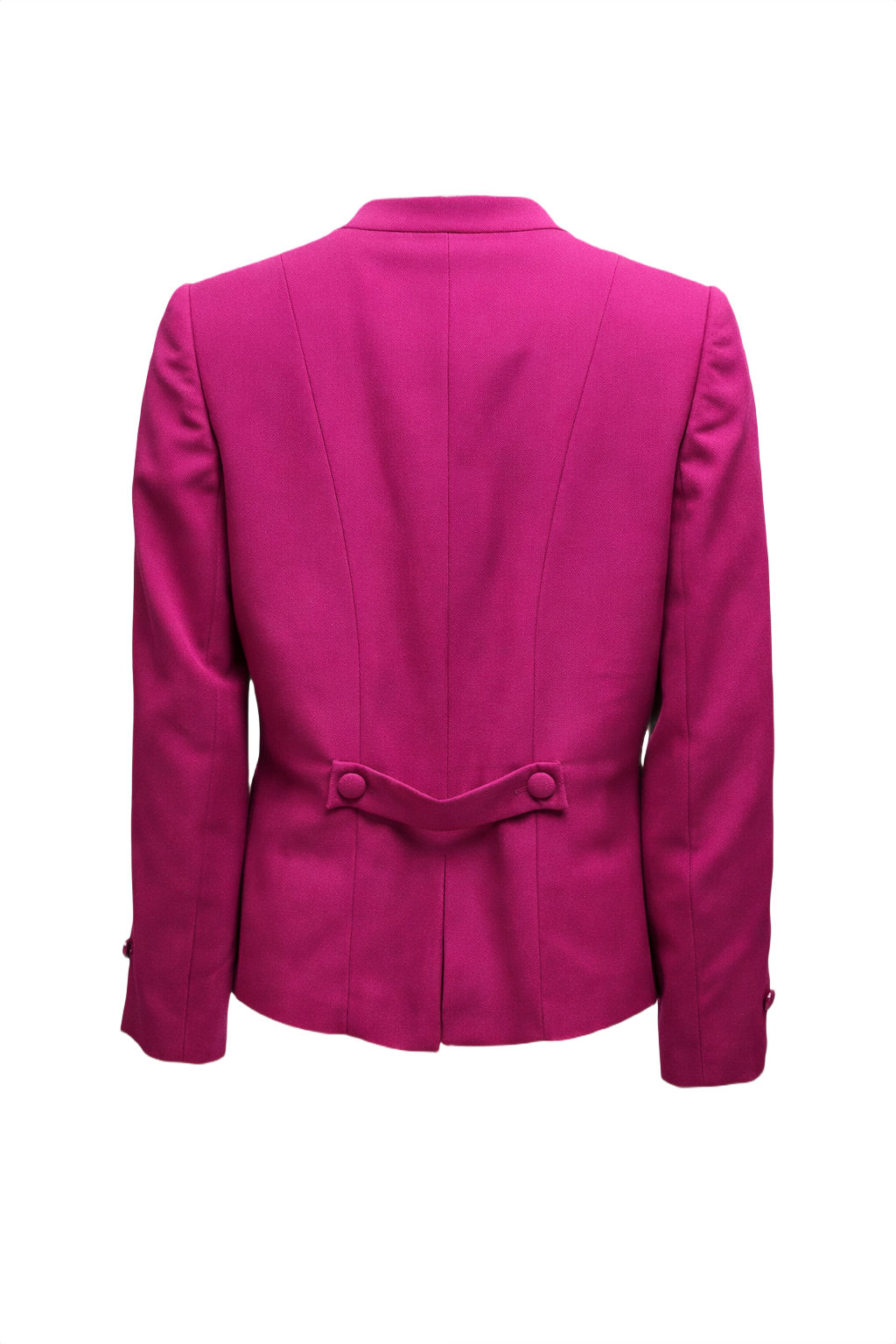 1980s Fuchsia Wool Blazer - Back View