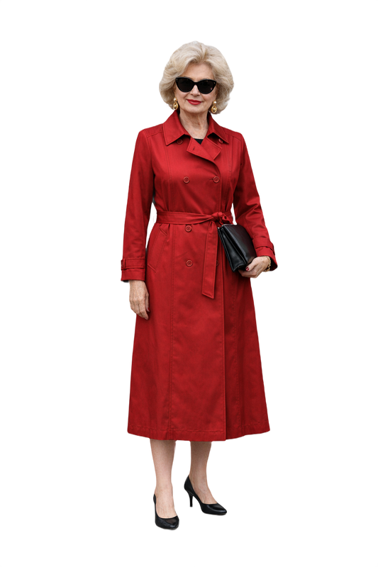1980s Deep Fuchsia Cotton Coat - Model