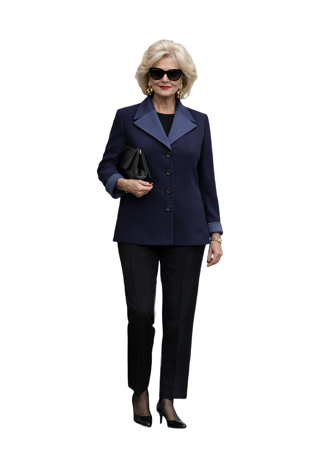 1980s Navy Blue Blazer - Model