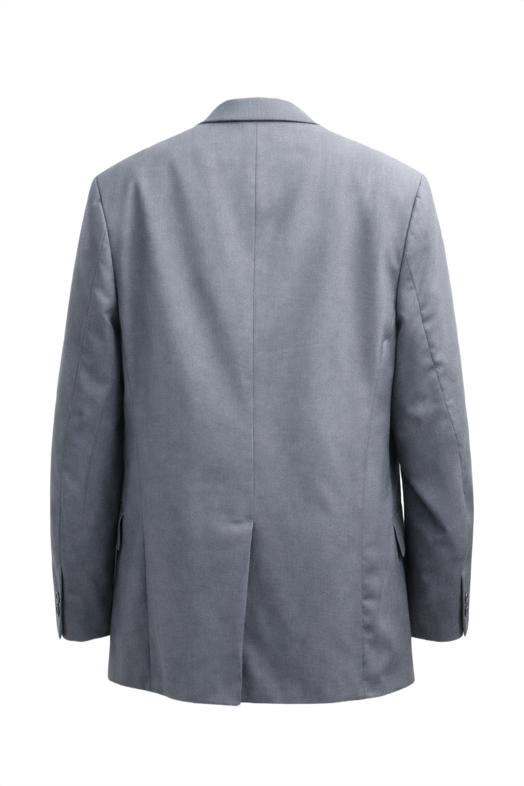 [1970s] Grey Wool Blend Blazer - Back View