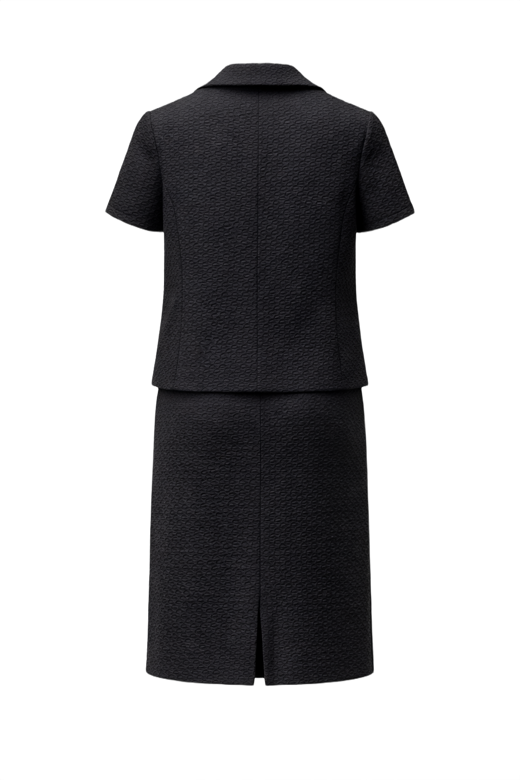 1960s Black Unknown Blouse and Skirt Set - Back View