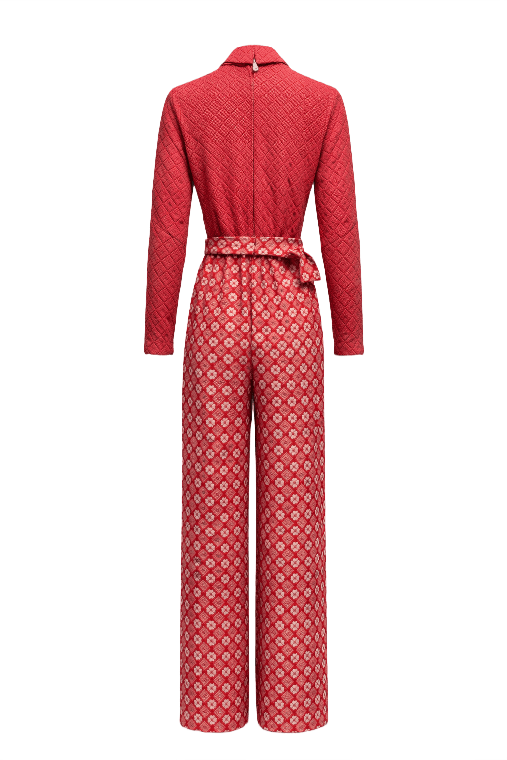 1960s Red Unknown Dress - Back View