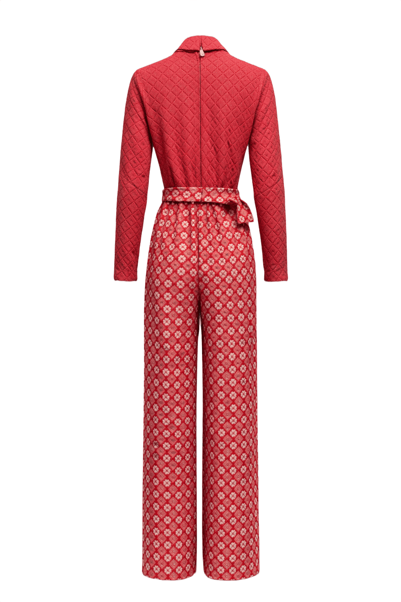 1960s Red Unknown Dress - Back View