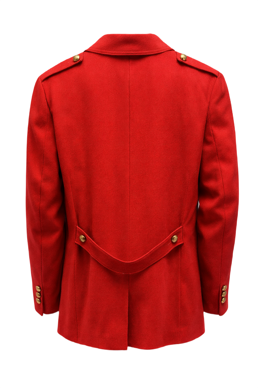 1980s Red Wool Blazer - Back View