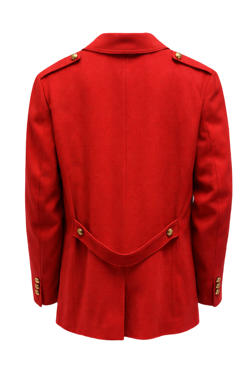 1980s Red Wool Blazer - Back View