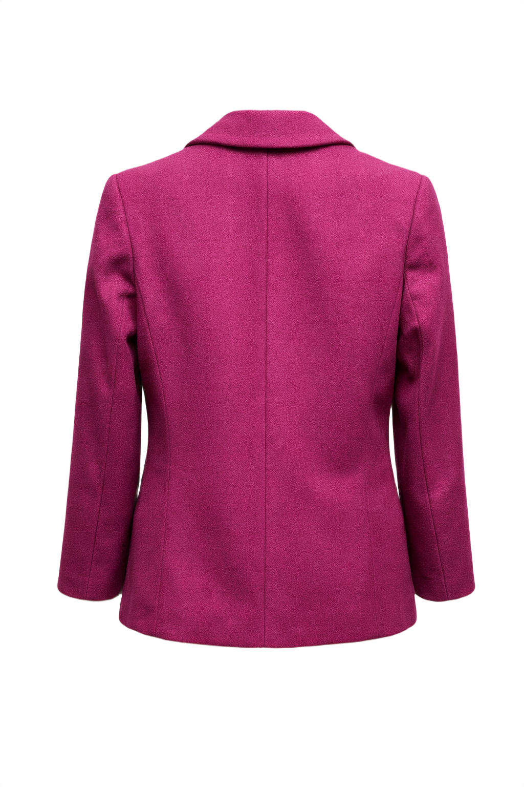 1980s Magenta Wool Blazer - Back View