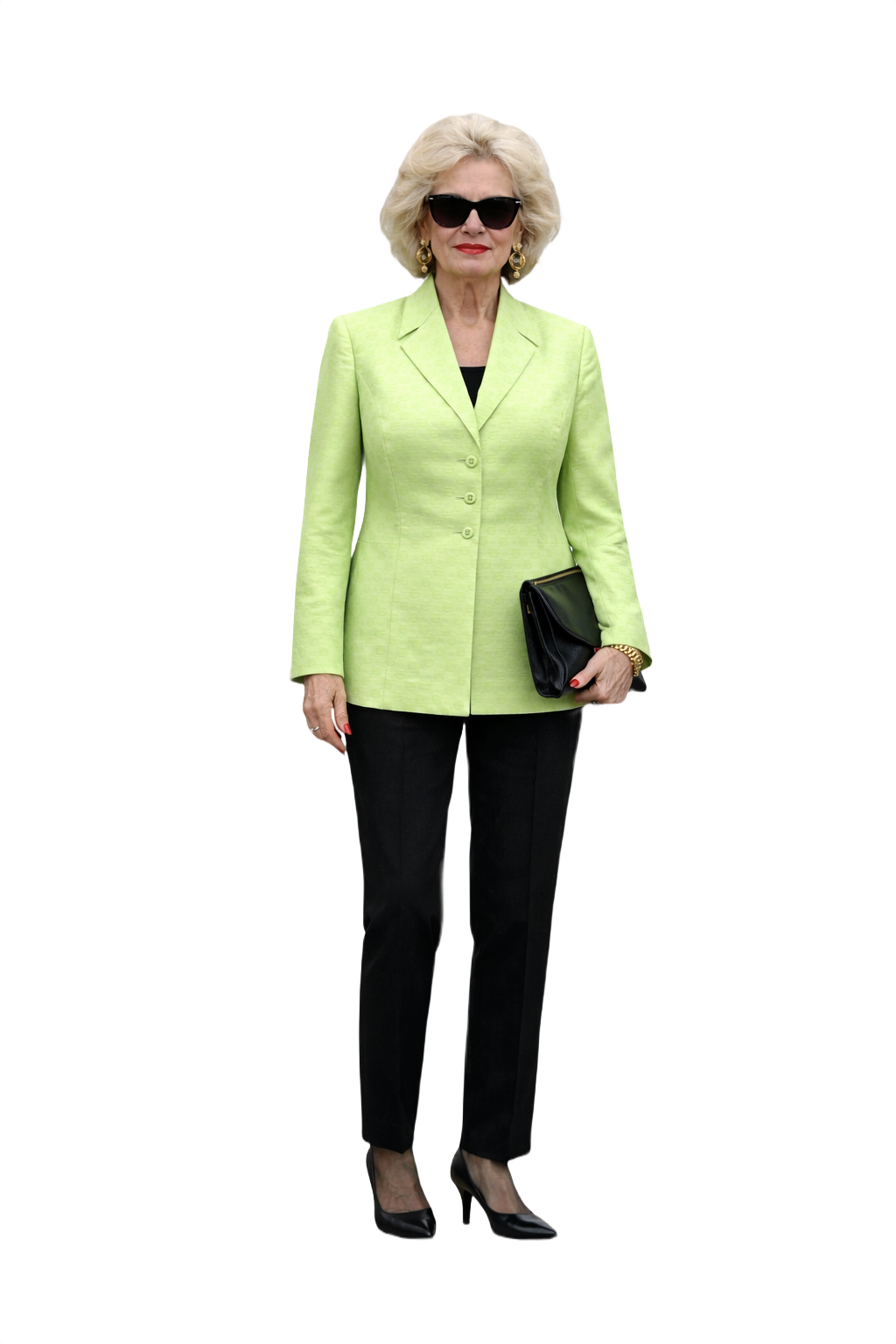 1980s Light Green Silk Blazer - Model