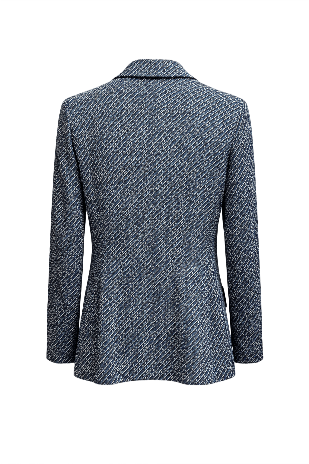 1980s Blue Wool Blazer - Back View