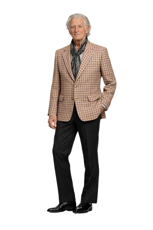 1970s Beige Wool Blazer - Model