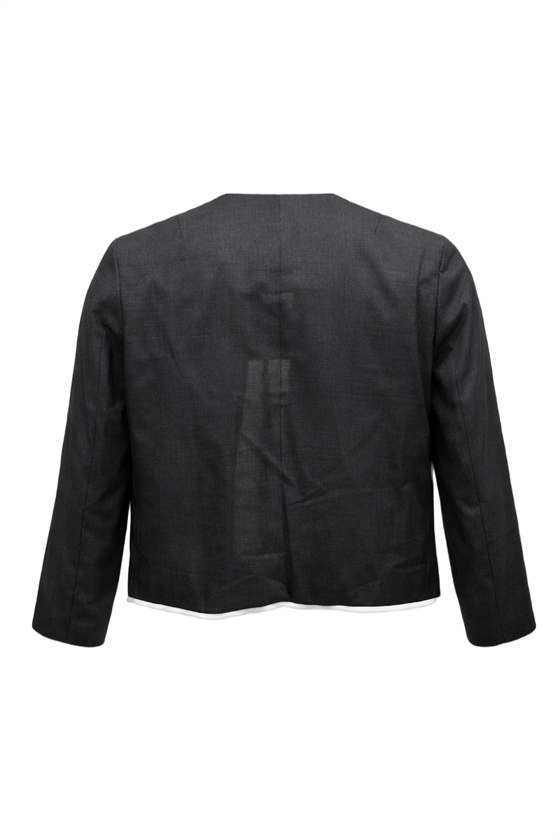 1960s Black Wool Jacket - Back View