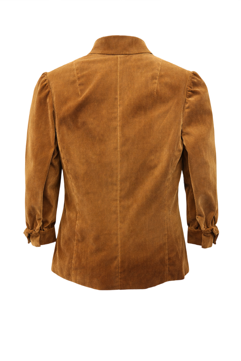 1980s Brown Velvet Blouse - Back View