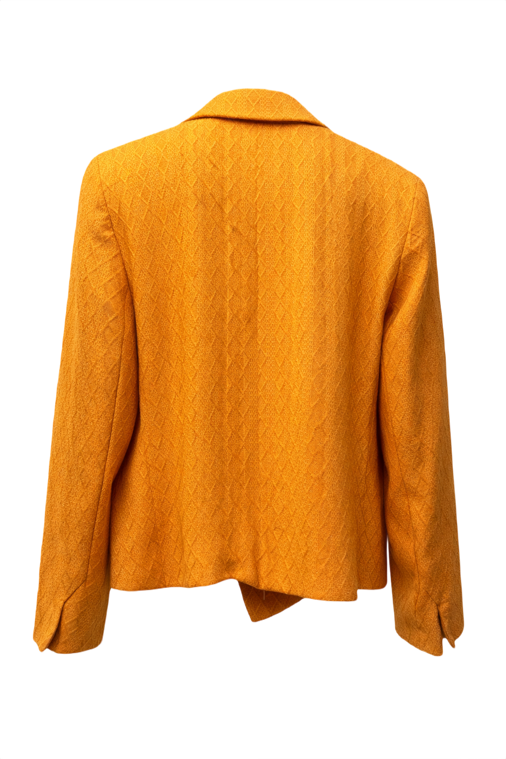 1980s Bright Orange Wool Blend Blazer - Back View