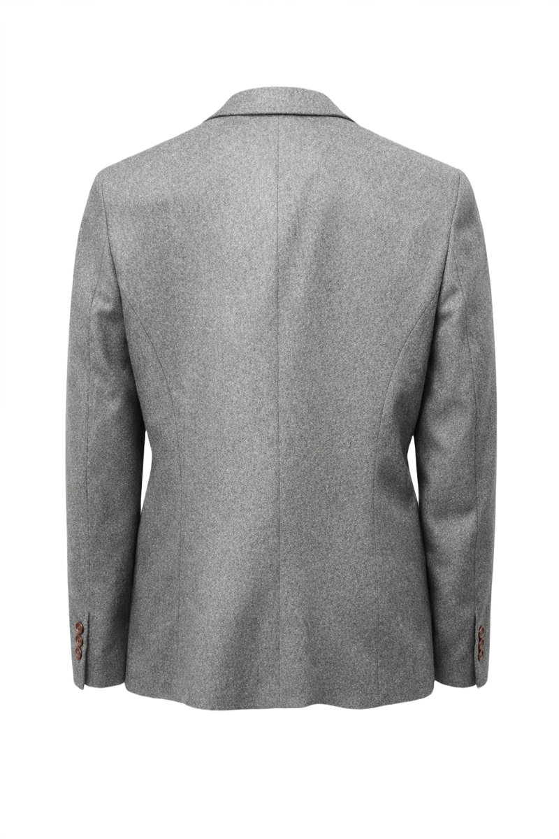 1980s Gray Wool Blazer - Back View