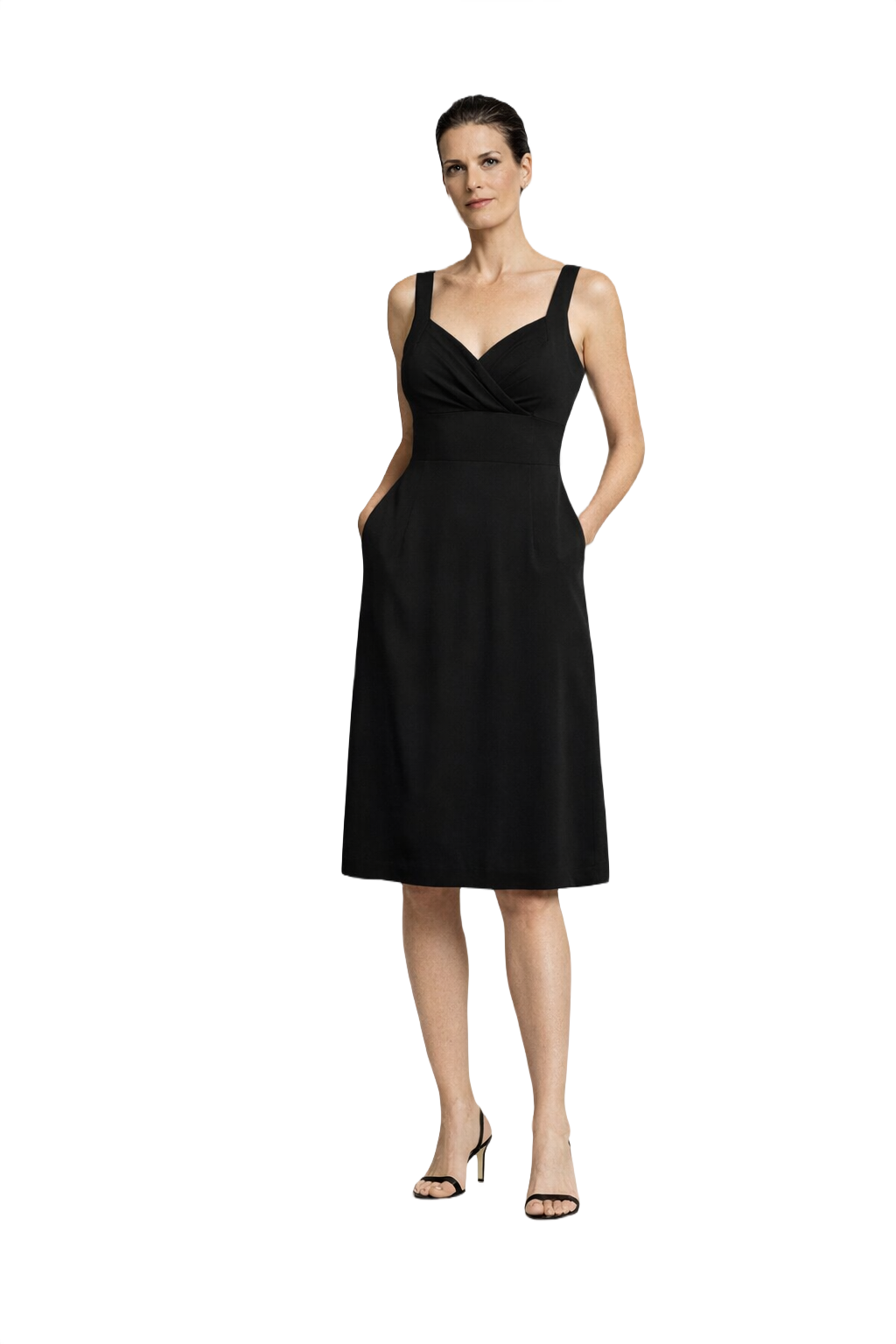 1990s Black Unknown Dress - Model