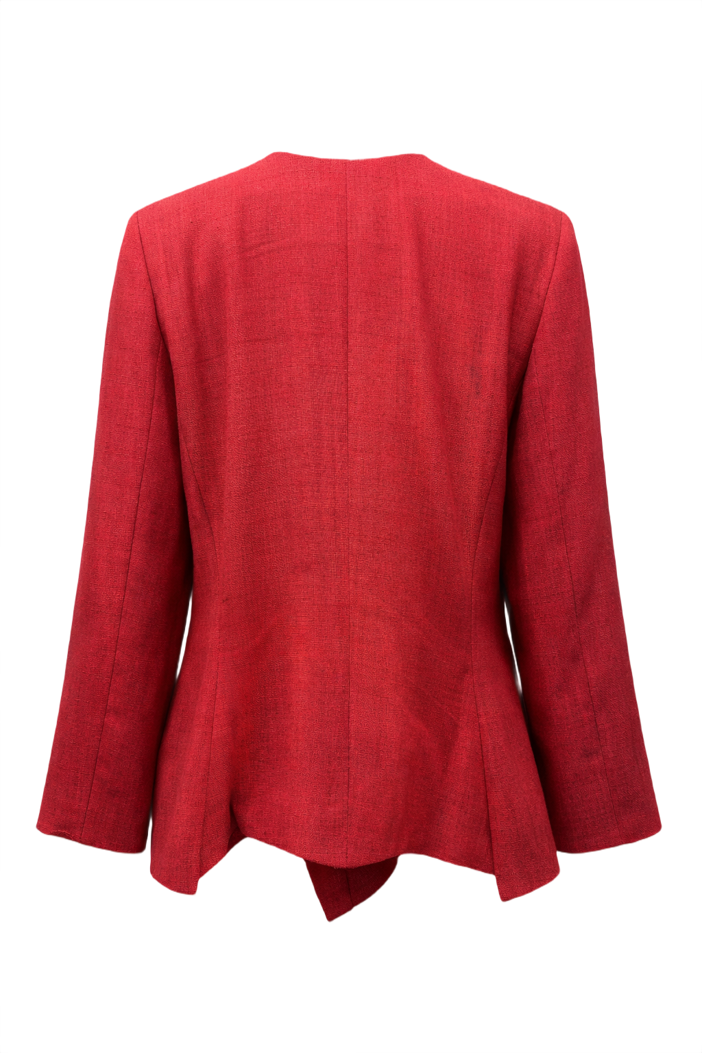 1980s Red Textured Blazer - Back View