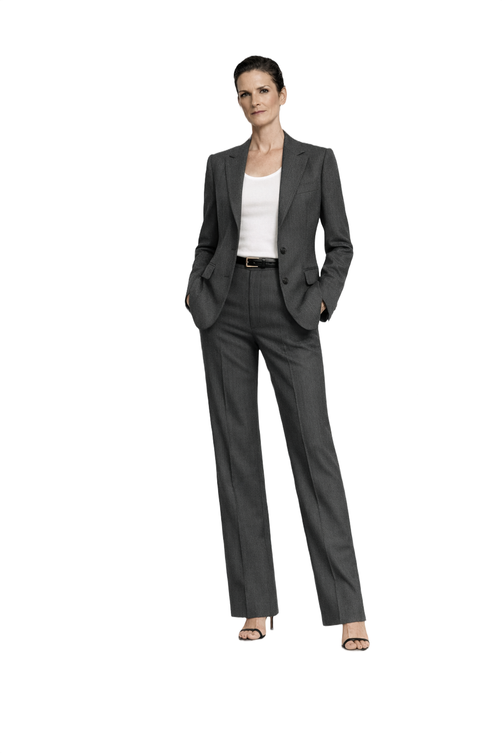 1990s Grey Wool Blazer - Model