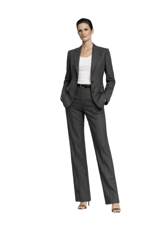 1990s Grey Wool Blazer - Model