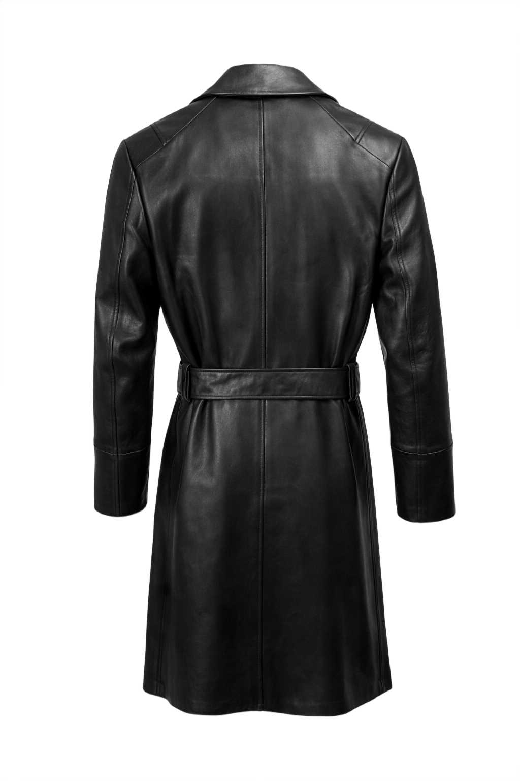 1990s Black Leather Leather Jacket - Back View