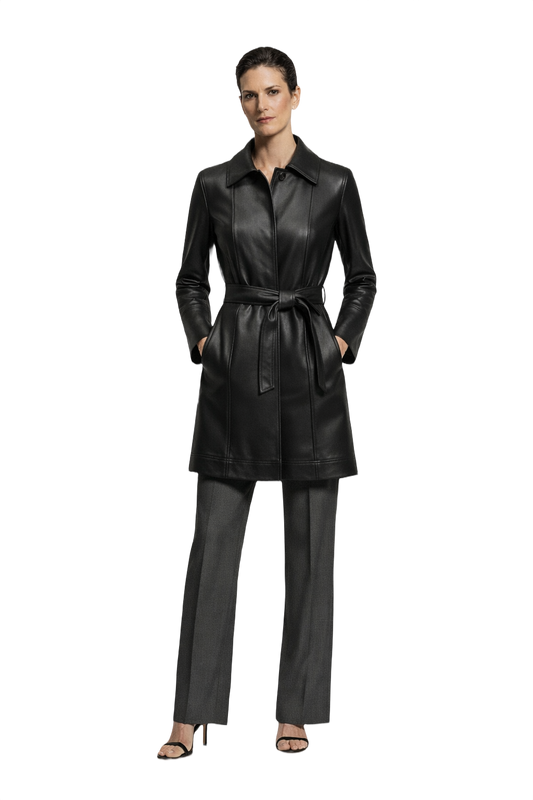 1990s Black Leather Leather Jacket - Model