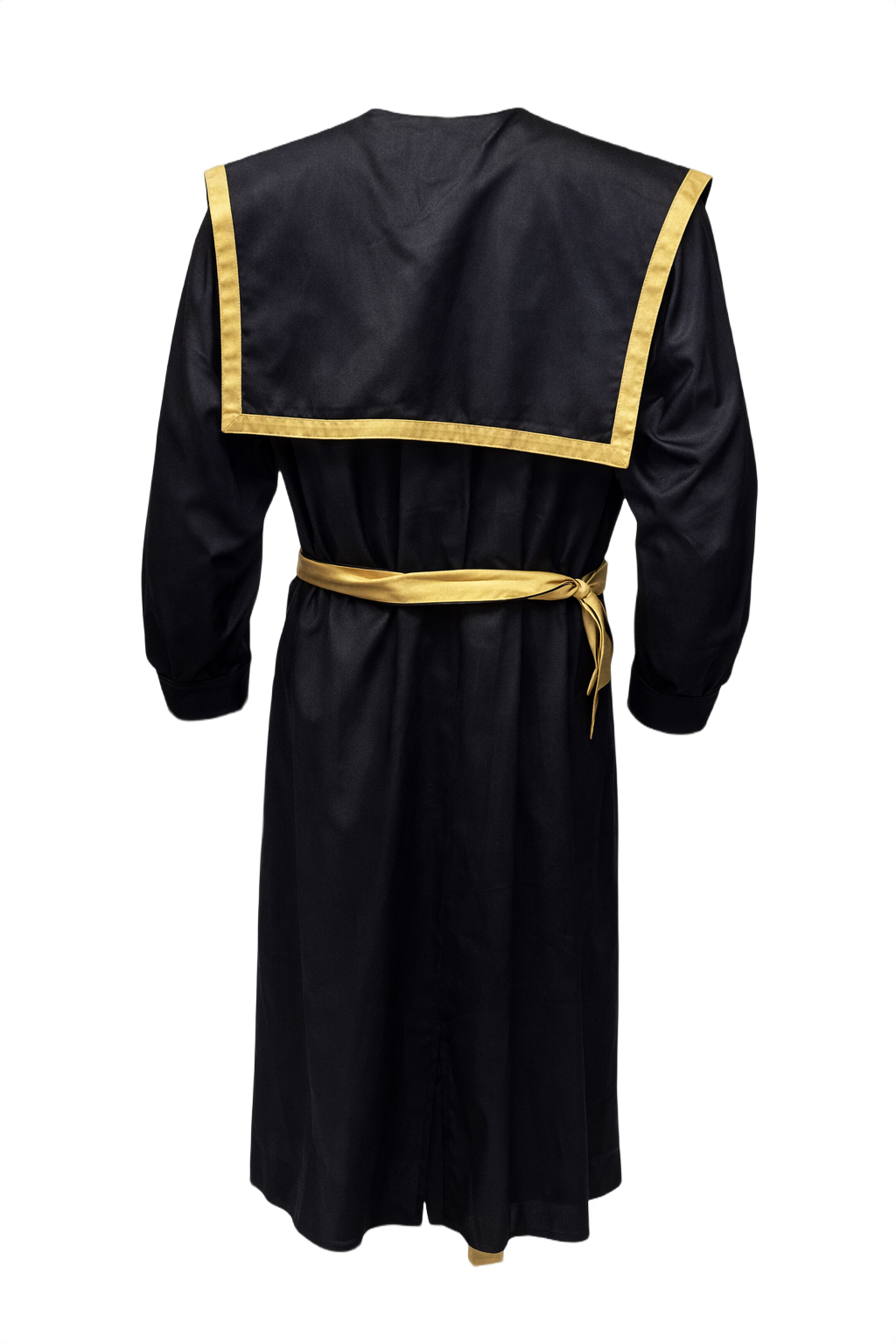 1980s Black Smooth Coat - Back View