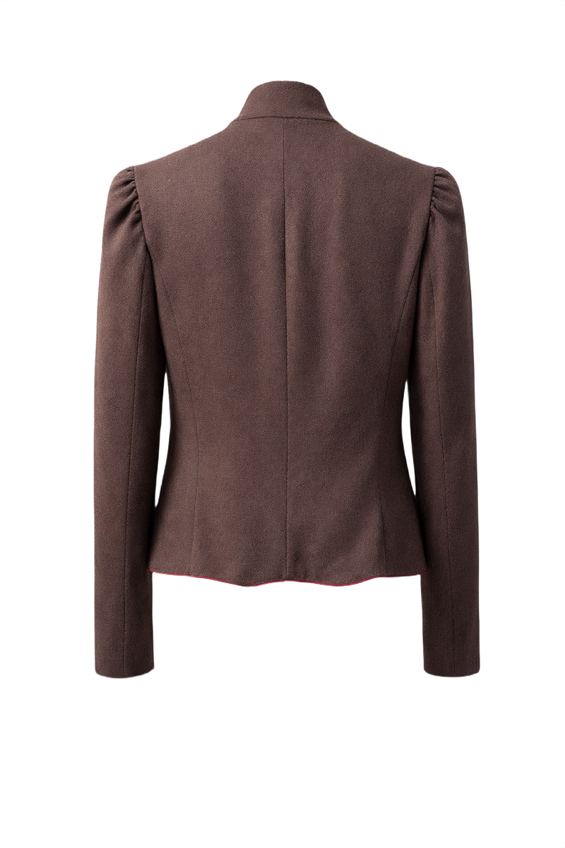 1970s Brown Wool Jacket - Back View