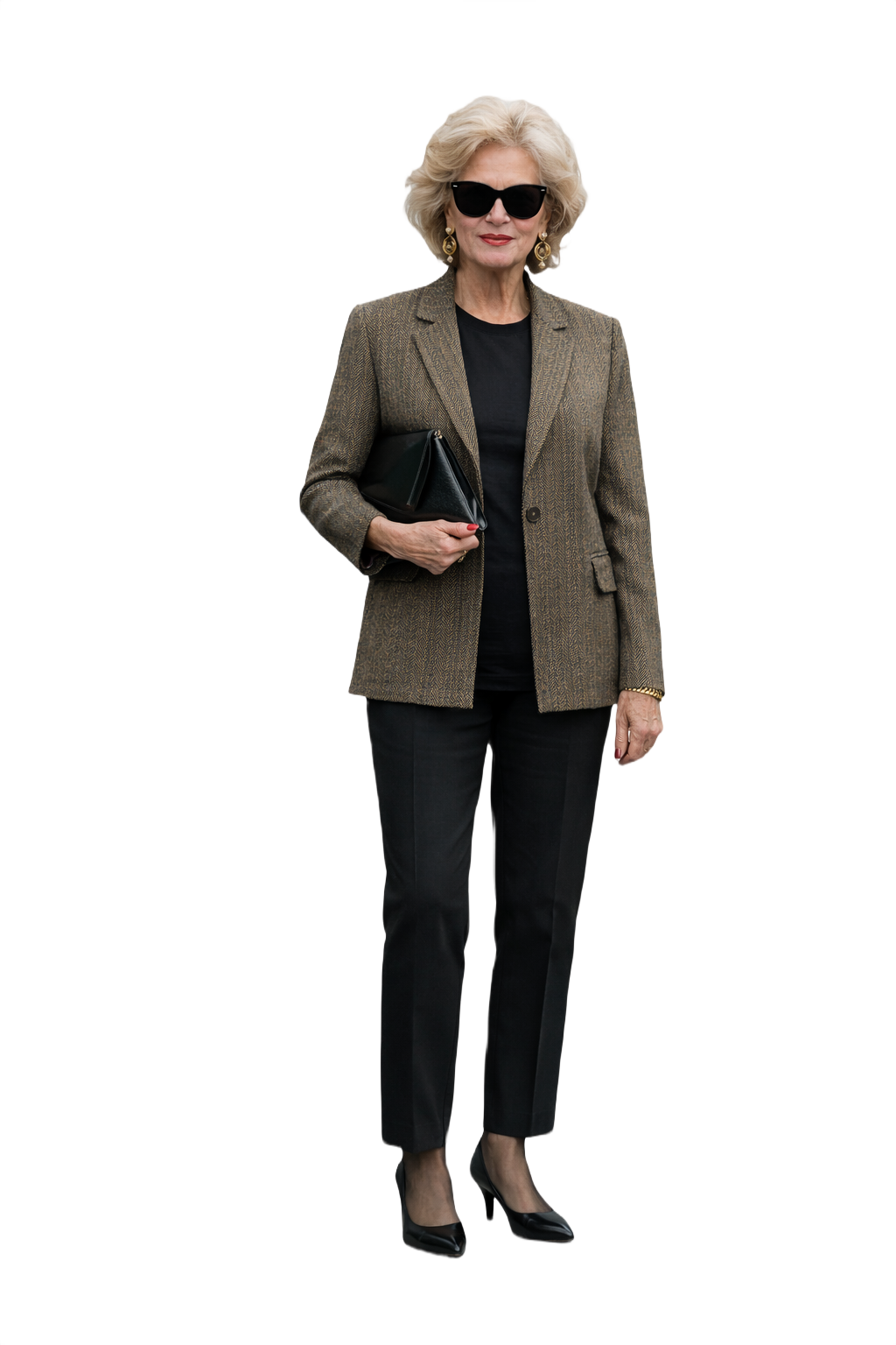 1980s Brown Wool Blazer - Model