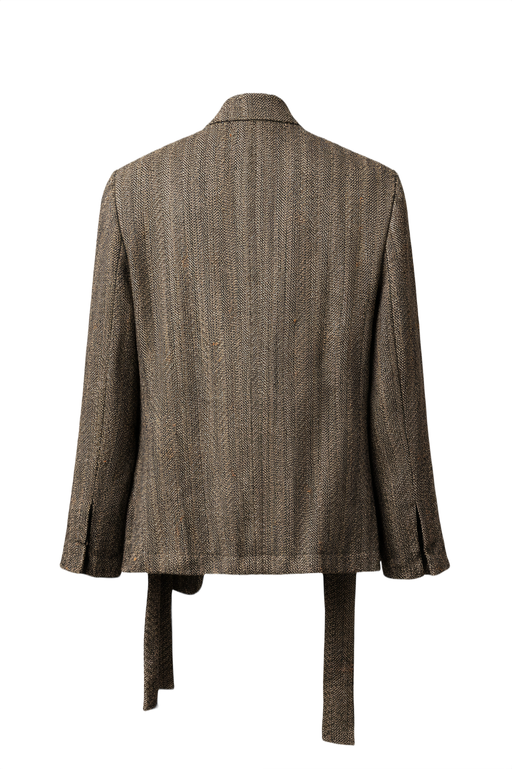1980s Brown Wool Blazer - Back View