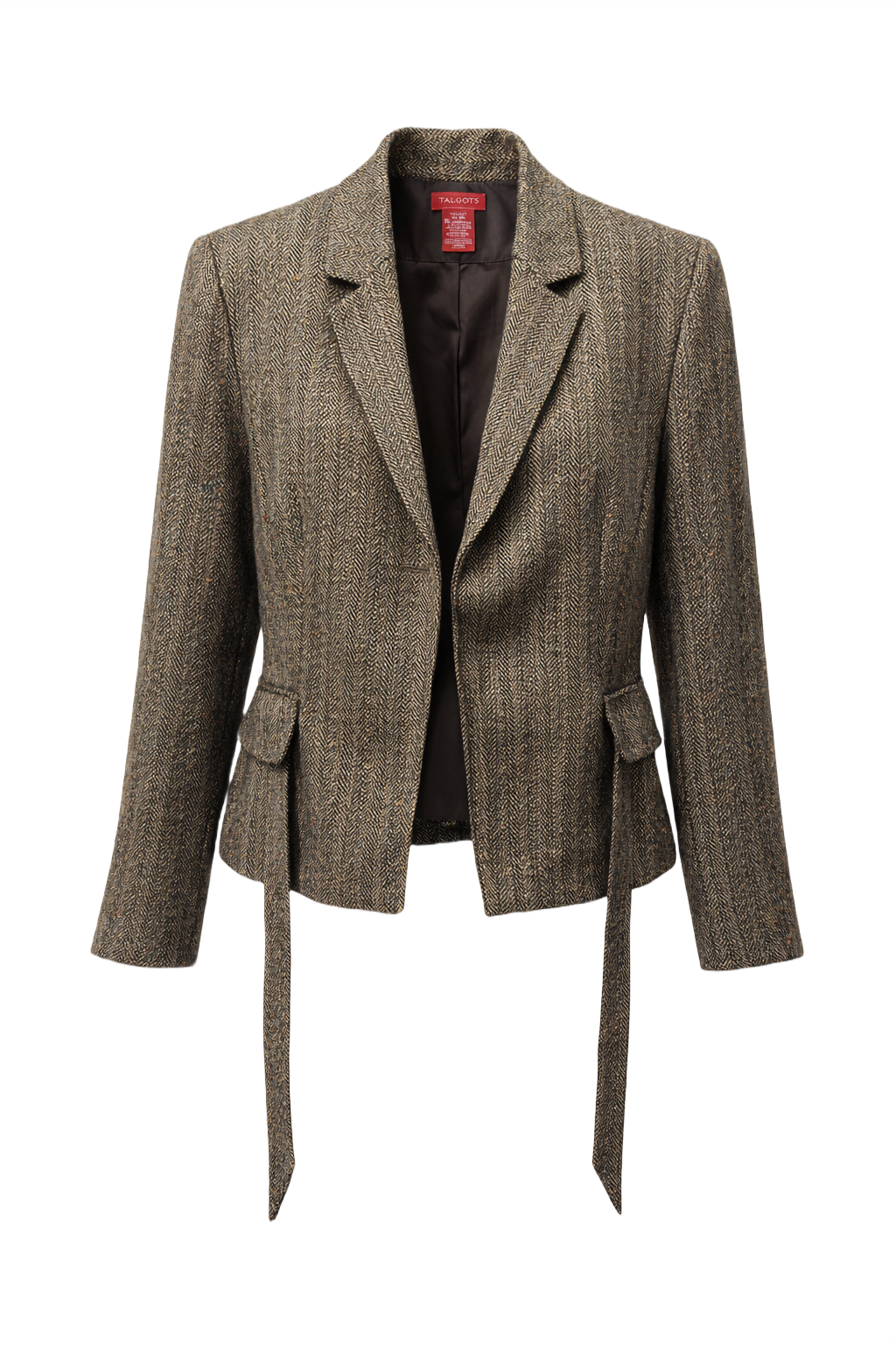 1980s Brown Wool Blazer - Front View