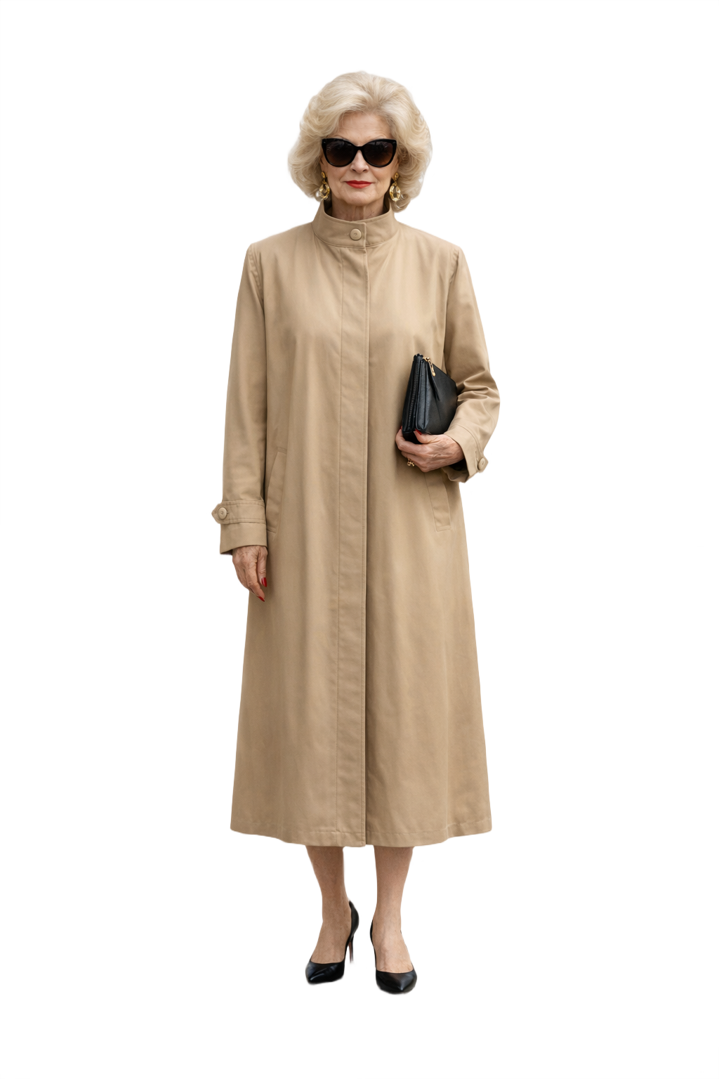 1980s Beige Cotton Coat - Model