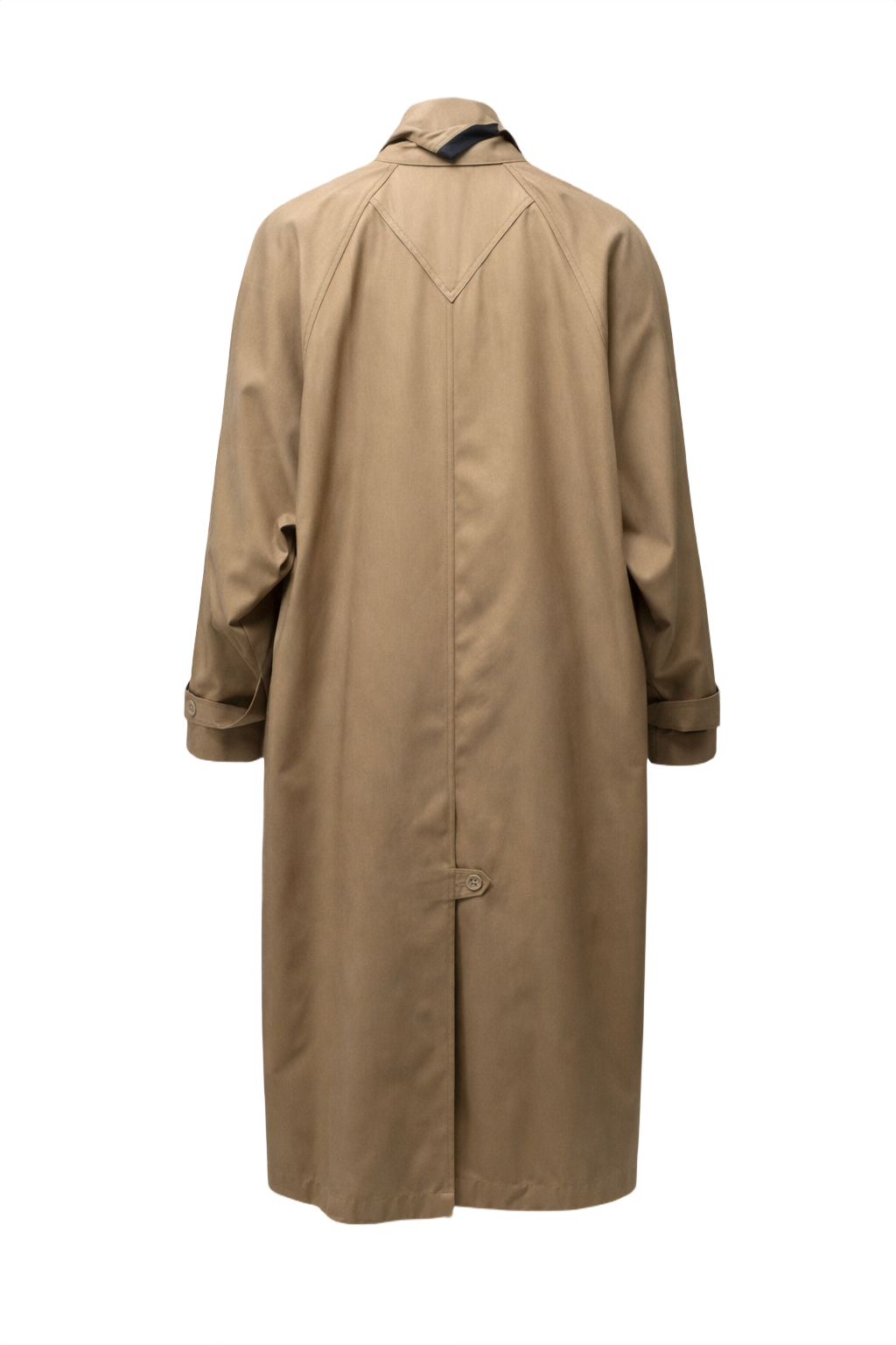 1980s Beige Cotton Coat - Back View