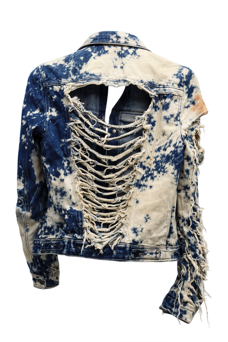 1990s Blue Denim Jacket - Back View