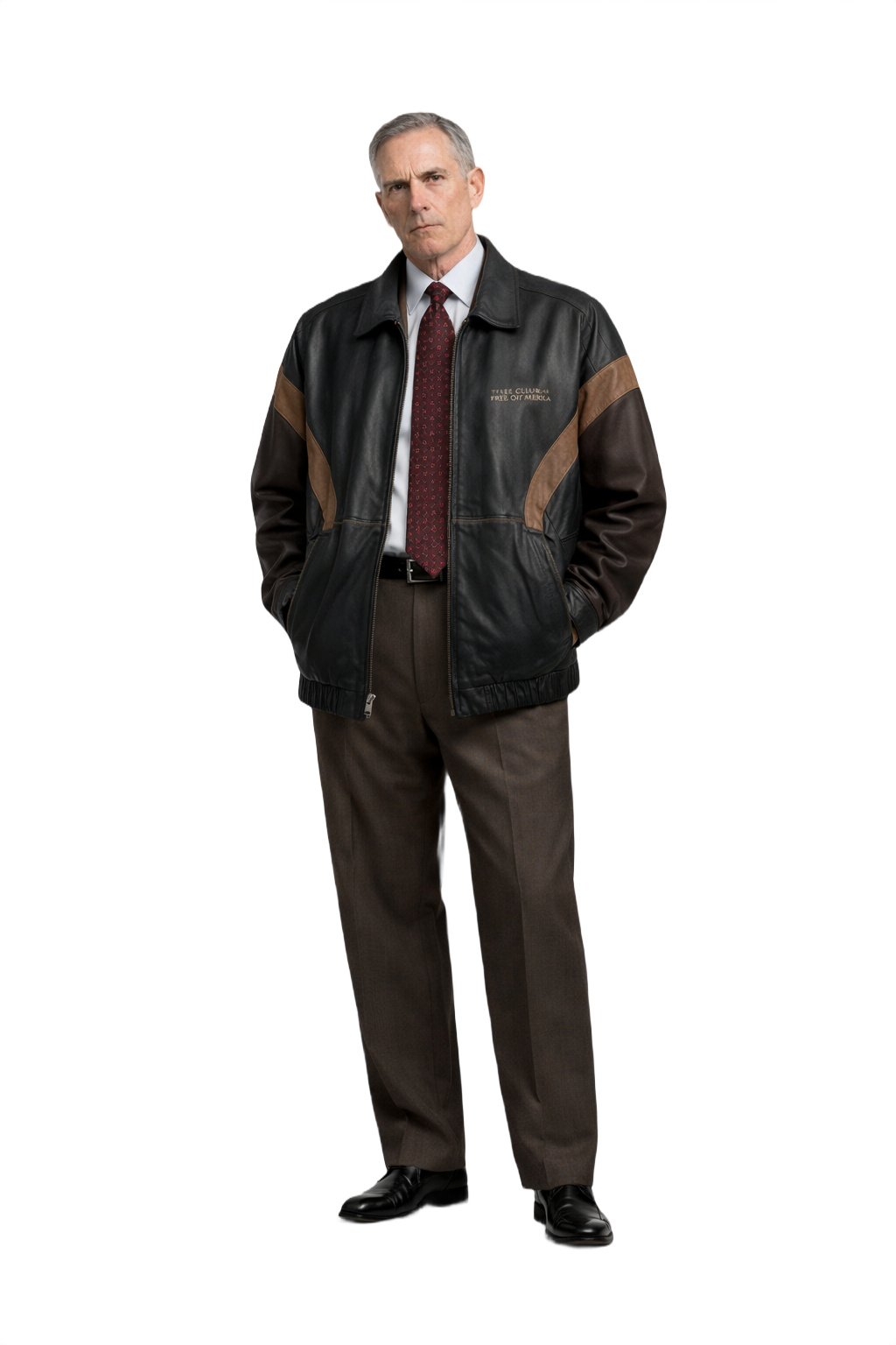 1990s Black Leather Jacket - Model