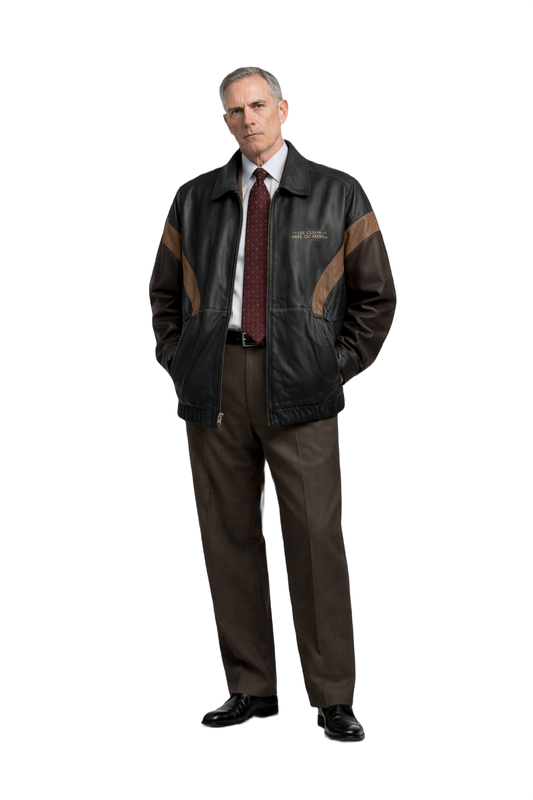 1990s Black Leather Jacket - Model