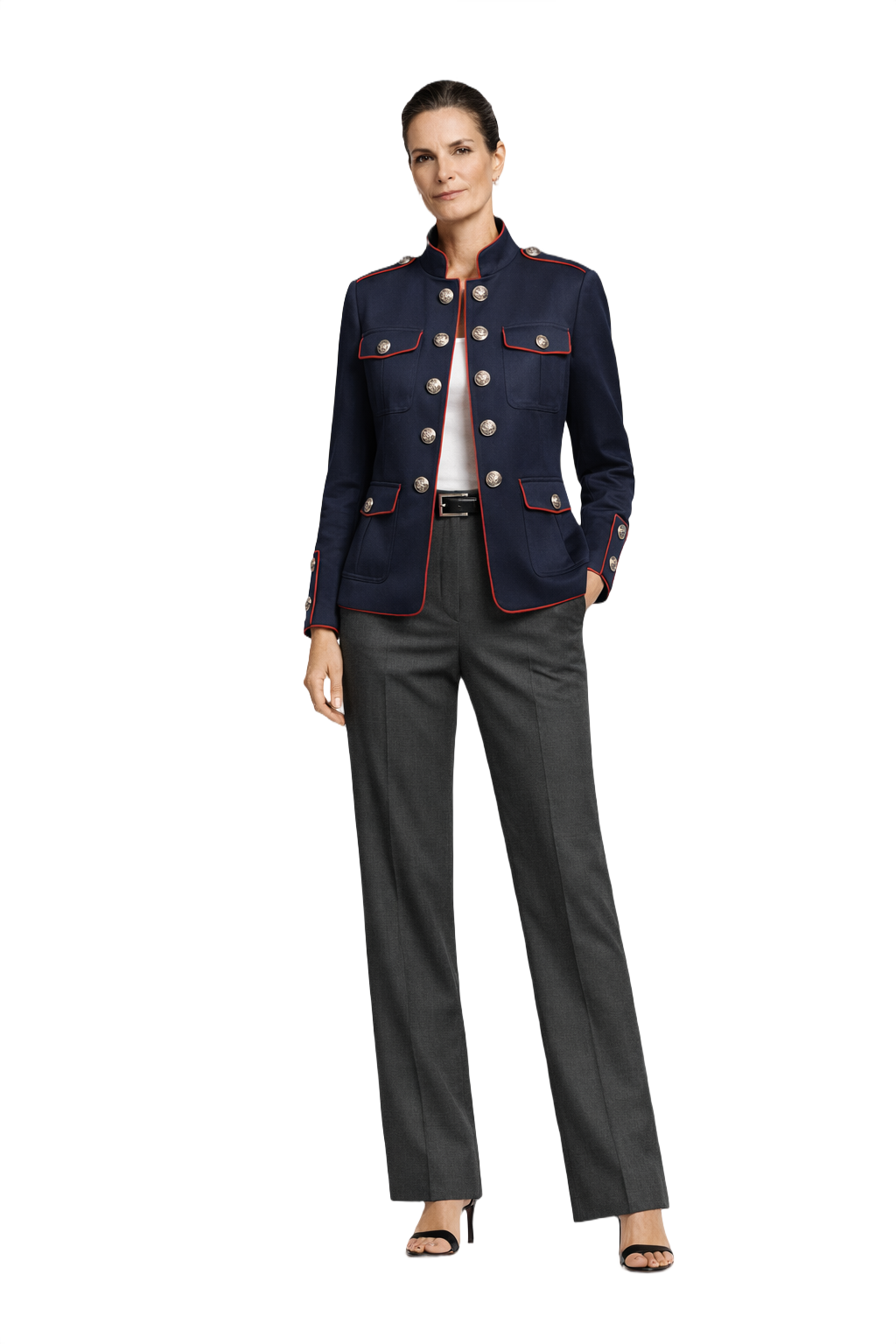 1990s Navy Blue Cotton Jacket - Model