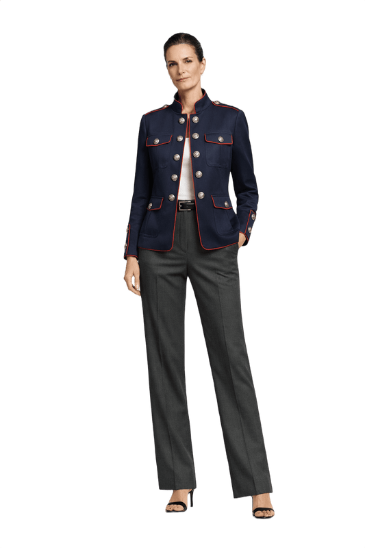 1990s Navy Blue Cotton Jacket - Model
