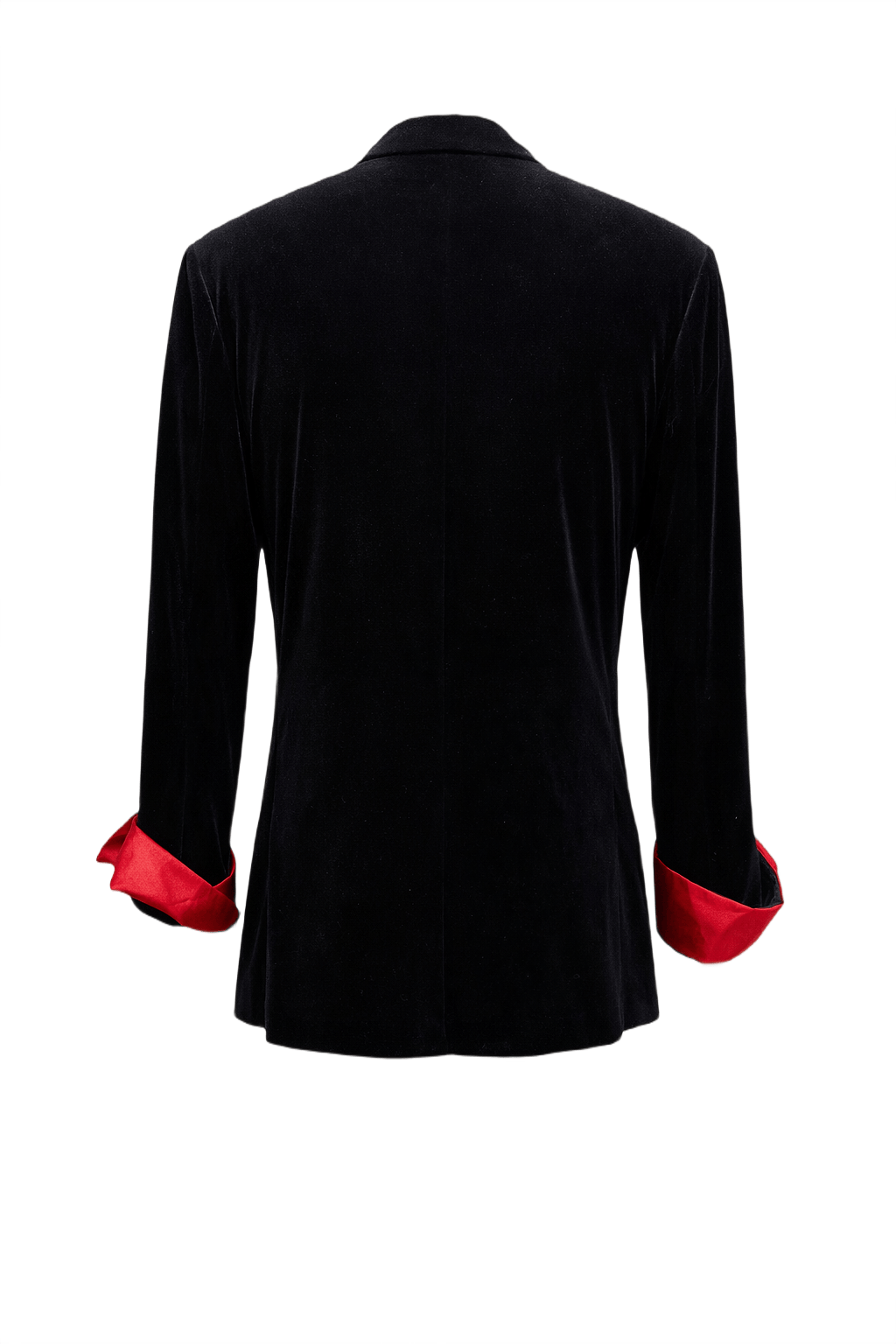 1970s Black Velvet Jacket - Back View