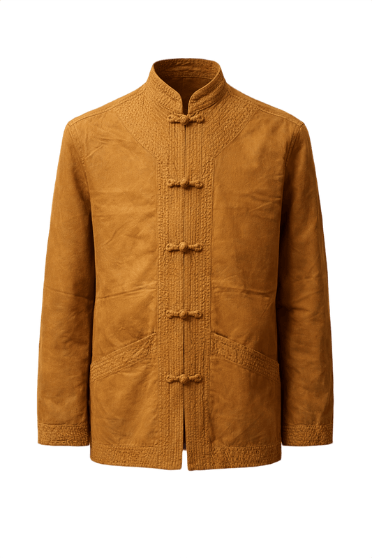 1970s Brown Cotton Jacket - Front View