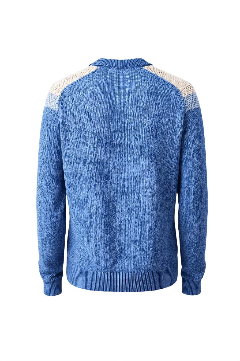 1960s Blue Wool Cardigan - Back View