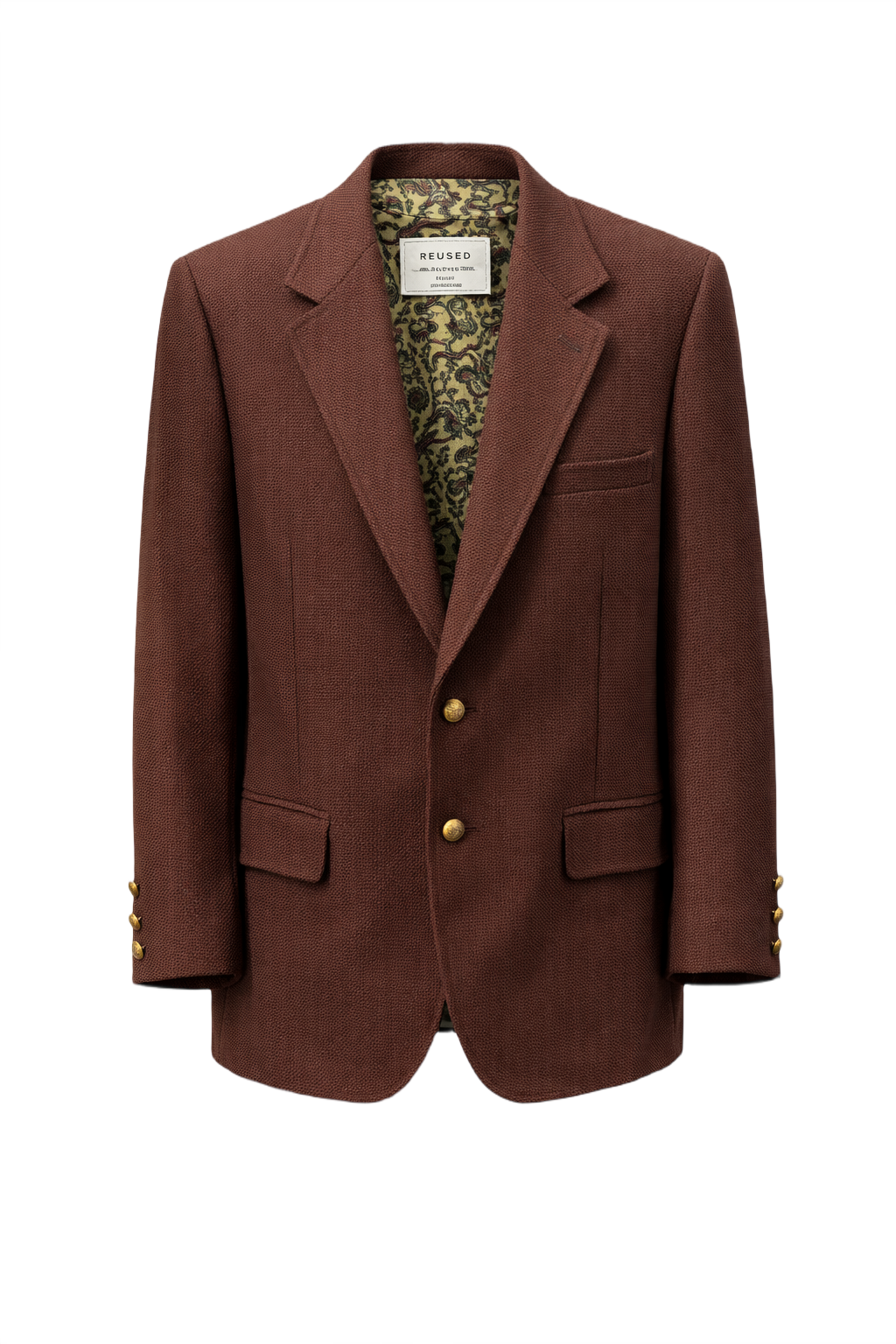 1960s Brown Wool Blazer - Front View