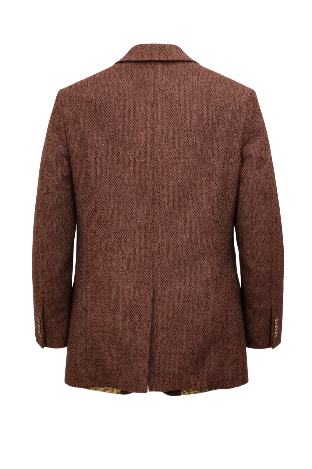 1960s Brown Wool Blazer - Back View