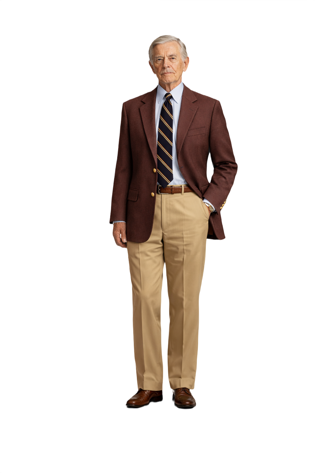 1960s Brown Wool Blazer - Model