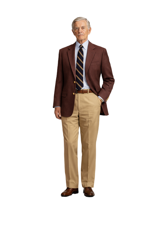 1960s Brown Wool Blazer - Model