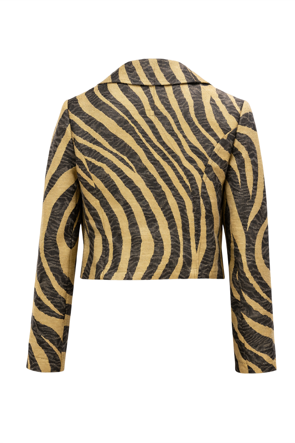 1980s Tan Wool Blend Jacket - Back View