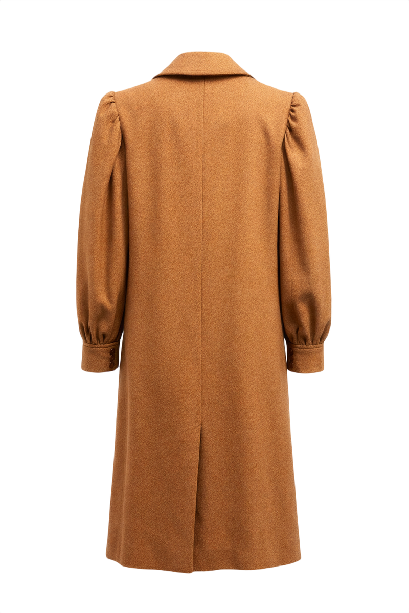 1980s Camel Wool Coat - Back View