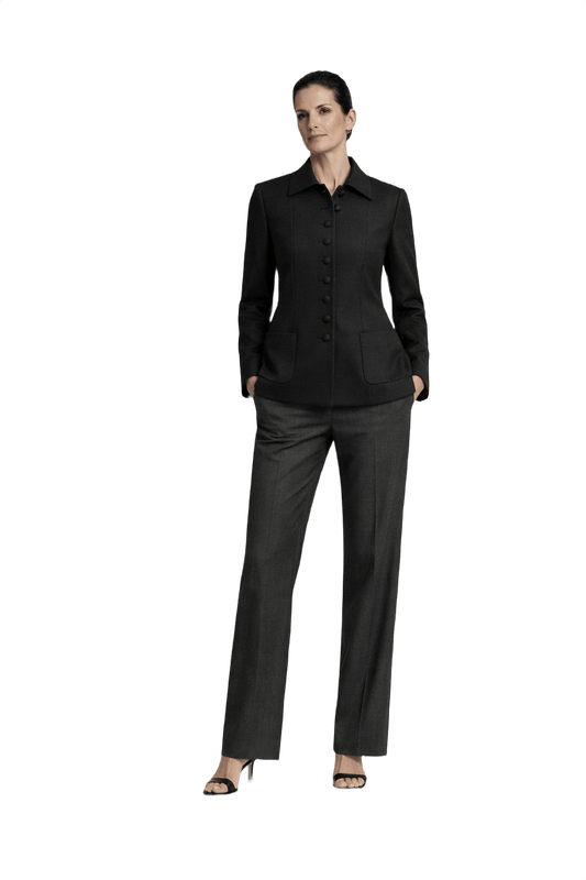1990s Black Wool Blazer - Model