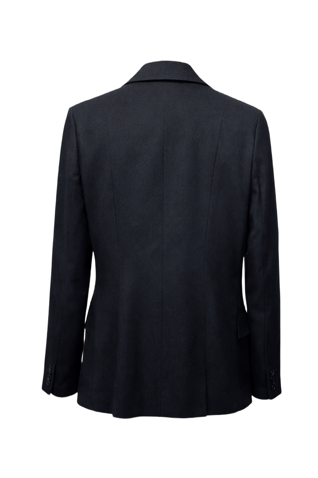 1990s Black Wool Blazer - Back View
