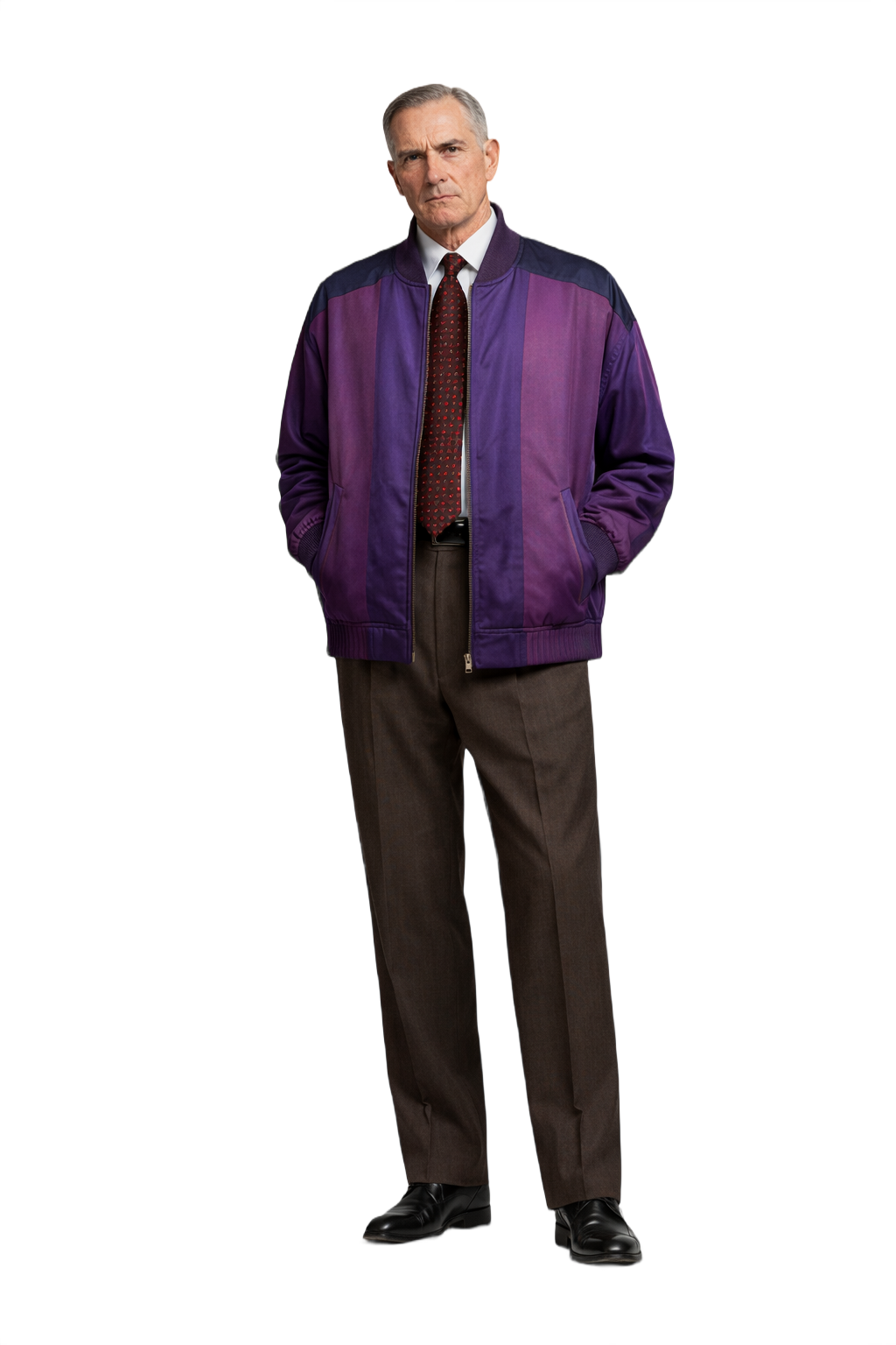 1990s Purple Satin Jacket - Model
