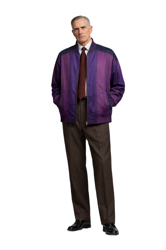 1990s Purple Satin Jacket - Model